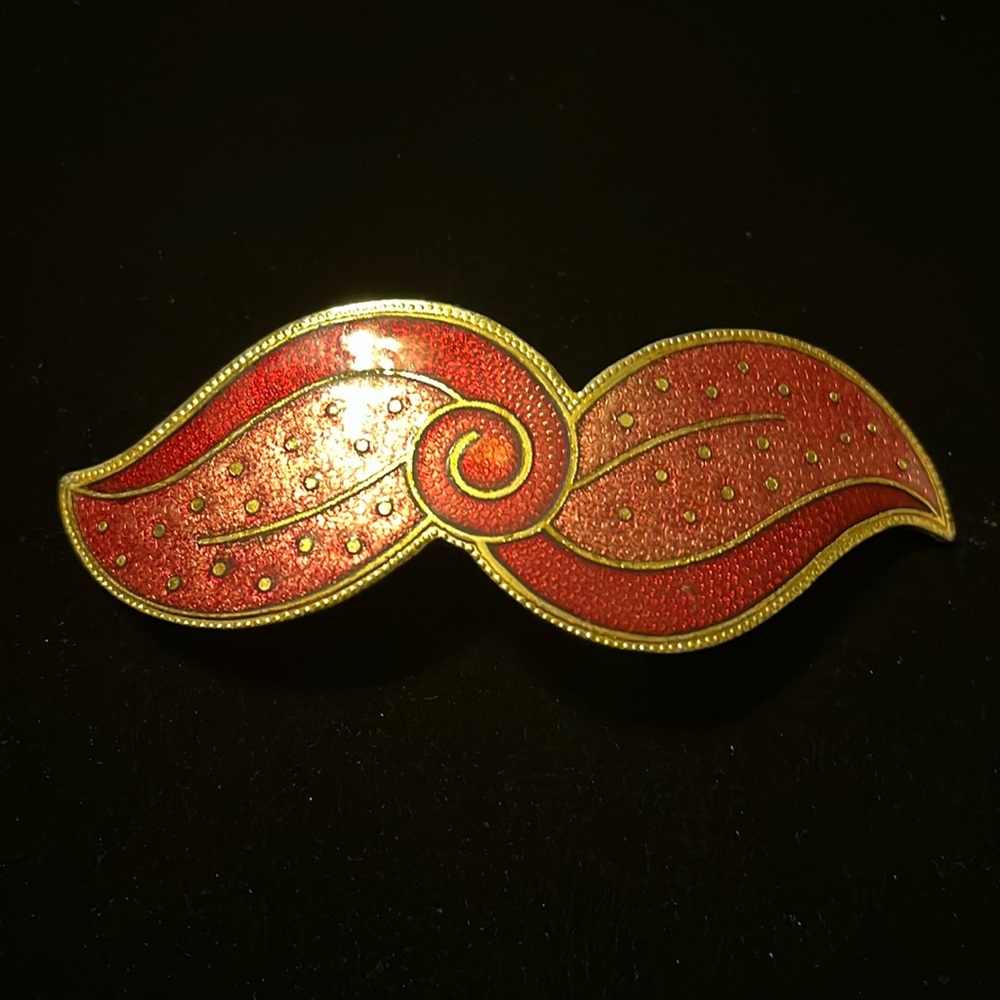 Red & Gold Hair Clip